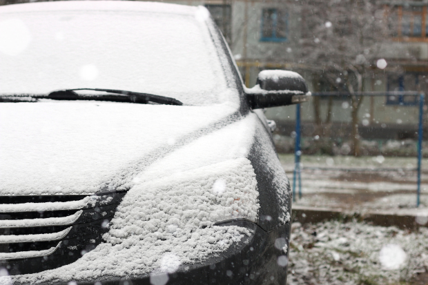 car in snow