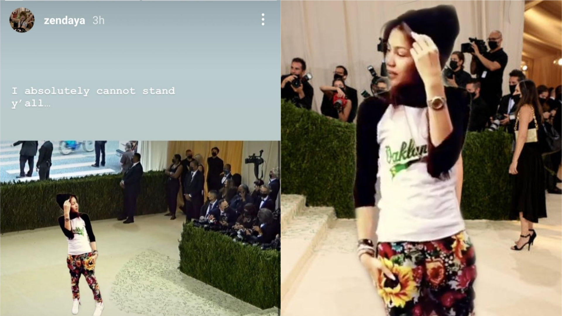 Zendaya met gala 2021 meme