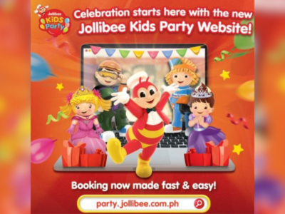 Your Jolliest Party is now a few clicks away with the new Jollibee Kids Party booking website