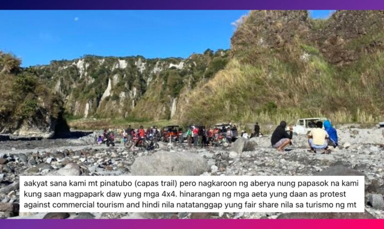 Aetas block access to Mt. Pinatubo, raise concerns over commercial tourism